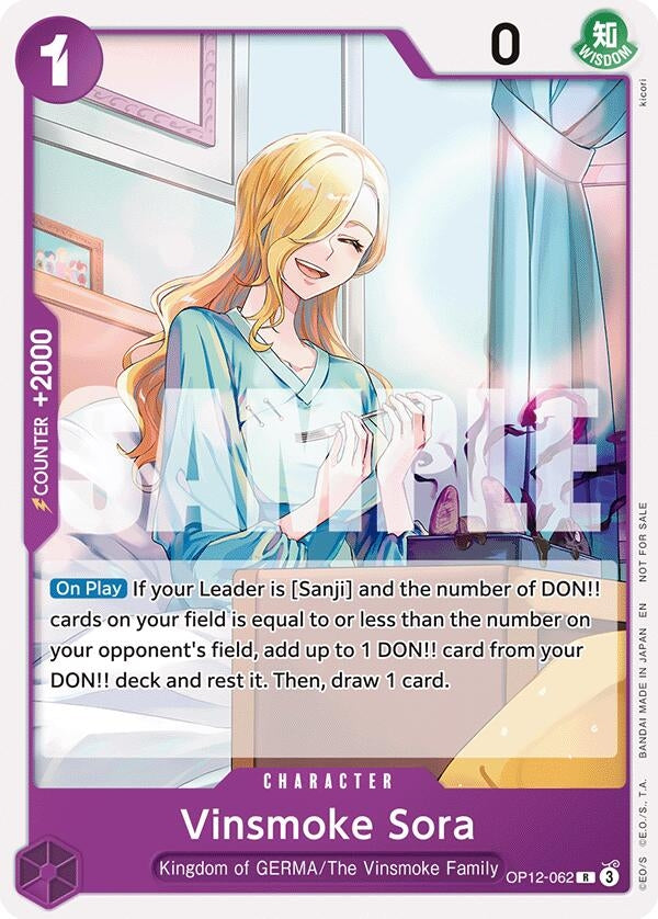 Image for Vinsmoke Sora (Tournament Pack 2026 Vol. 1) (OP12-062) - One Piece Card Game