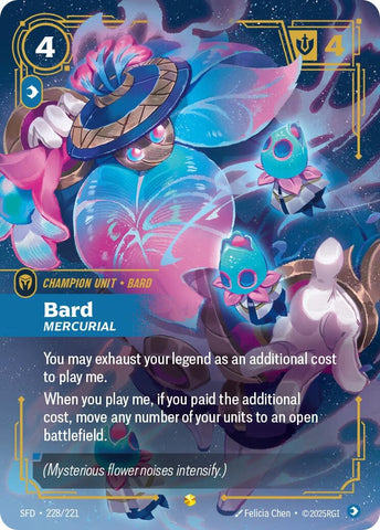 Image for Bard - Mercurial (Overnumbered) (228/221) (Spiritforged) - Riftbound: League of Legends Trading Card Game