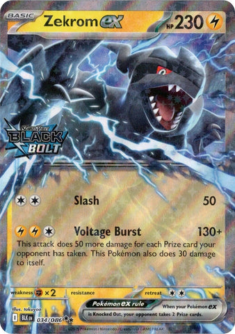 Image for Zekrom ex (Black Bolt Stamped) (034/086) - Pokemon