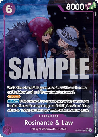 Image for Rosinante & Law (Alternate Art) (EB04-038) - One Piece Card Game
