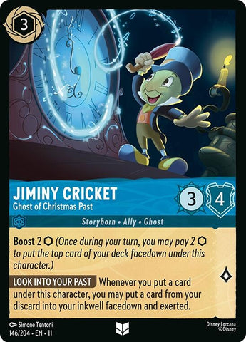 Image for Jiminy Cricket - Ghost of Christmas Past (146/204) - Disney Lorcana