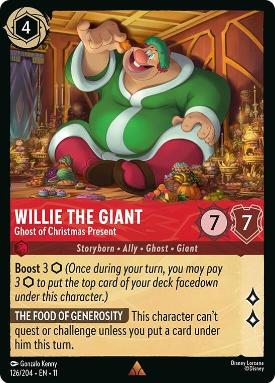 Image for Willie the Giant - Ghost of Christmas Present (126/204) - Disney Lorcana