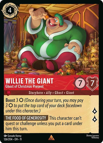 Image for Willie the Giant - Ghost of Christmas Present (126/204) - Disney Lorcana