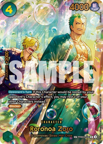 Image for Roronoa Zoro - PRB02-006 (SP) (PRB02-006) - One Piece Card Game