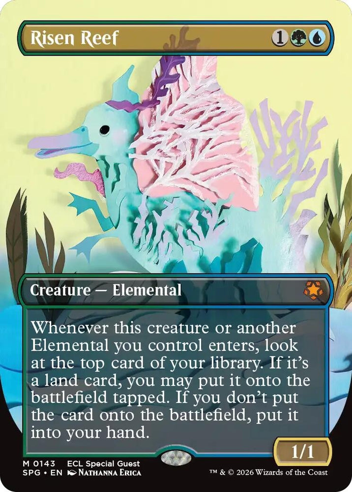 Image for Risen Reef (Borderless) (143) - Magic: The Gathering