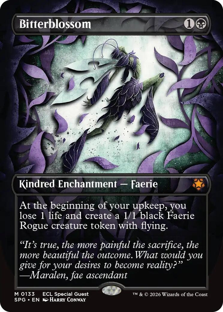 Image for Bitterblossom (Borderless) (133) - Magic: The Gathering