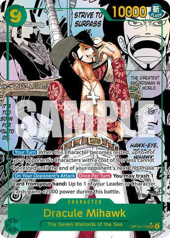 Image for Dracule Mihawk (Manga) (OP14-119) - One Piece Card Game