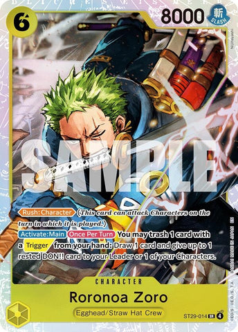 Image for Roronoa Zoro (ST29-014) (Starter Deck 29: Egghead) - One Piece Card Game