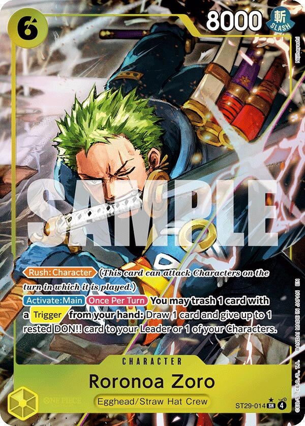 Image for Roronoa Zoro (Full Art) (ST29-014) (Starter Deck 29: Egghead) - One Piece Card Game