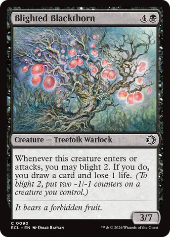 Image for Blighted Blackthorn (90) (Lorwyn Eclipsed) - Magic: The Gathering