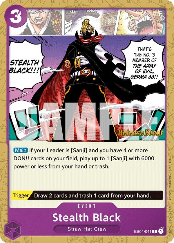 Image for Stealth Black (EB04-041) (The Azure Sea's Seven Release Event Cards) - One Piece Card Game