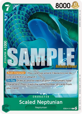 Image for Scaled Neptunian (EB04-011) (The Azure Sea's Seven Release Event Cards) - One Piece Card Game