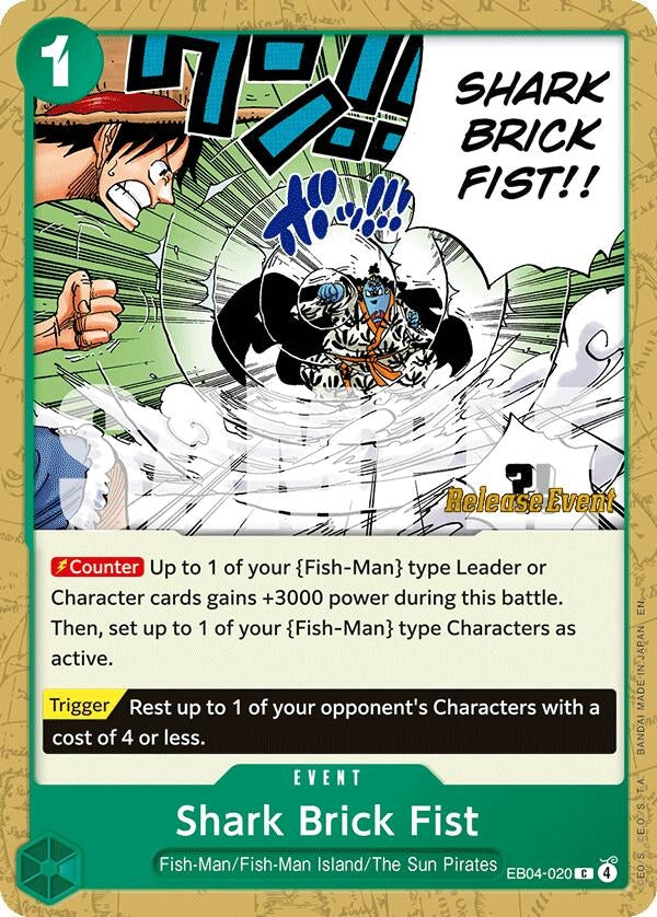 Image for Shark Brick Fist (EB04-020) (The Azure Sea's Seven Release Event Cards) - One Piece Card Game
