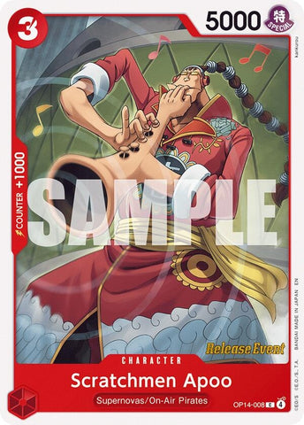 Image for Scratchmen Apoo (OP14-008) (The Azure Sea's Seven Release Event Cards) - One Piece Card Game