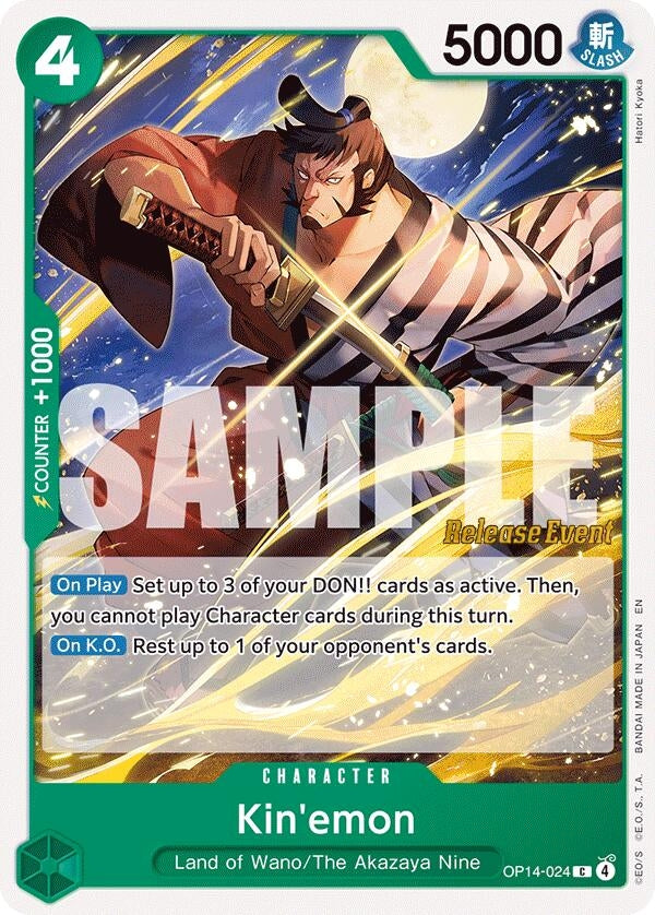 Image for Kin'emon (OP14-024) (The Azure Sea's Seven Release Event Cards) - One Piece Card Game