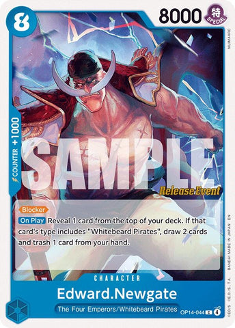 Image for Edward.Newgate (OP14-044) (The Azure Sea's Seven Release Event Cards) - One Piece Card Game