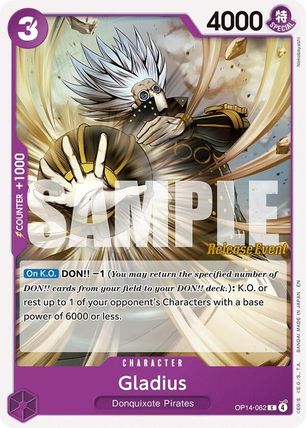 Image for Gladius (OP14-062) (The Azure Sea's Seven Release Event Cards) - One Piece Card Game