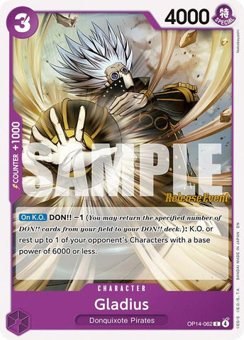 Image for Gladius (OP14-062) (The Azure Sea's Seven Release Event Cards) - One Piece Card Game