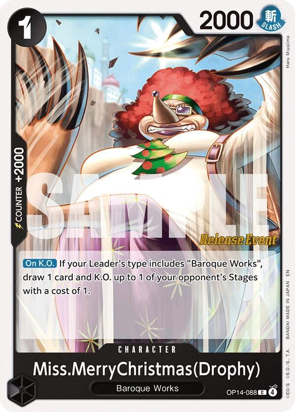 Image for Miss.MerryChristmas(Drophy) (OP14-088) (The Azure Sea's Seven Release Event Cards) - One Piece Card Game