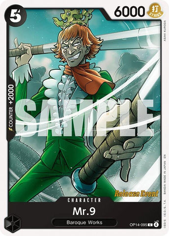 Image for Mr.9 (OP14-095) (The Azure Sea's Seven Release Event Cards) - One Piece Card Game