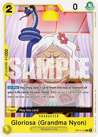 Image for Gloriosa (Grandma Nyon) (OP14-103) (The Azure Sea's Seven Release Event Cards) - One Piece Card Game