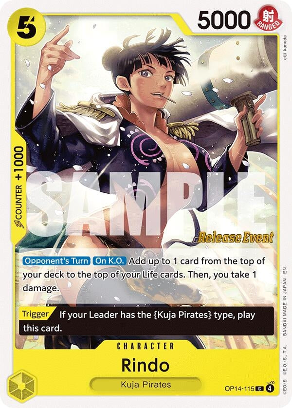 Image for Rindo (OP14-115) (The Azure Sea's Seven Release Event Cards) - One Piece Card Game