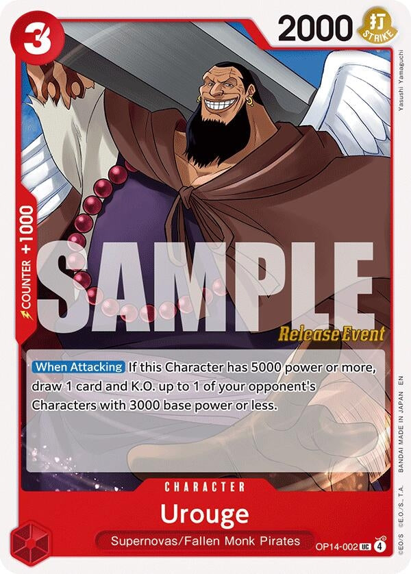 Image for Urouge (OP14-002) (The Azure Sea's Seven Release Event Cards) - One Piece Card Game