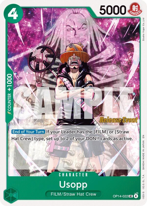Image for Usopp (OP14-022) (The Azure Sea's Seven Release Event Cards) - One Piece Card Game