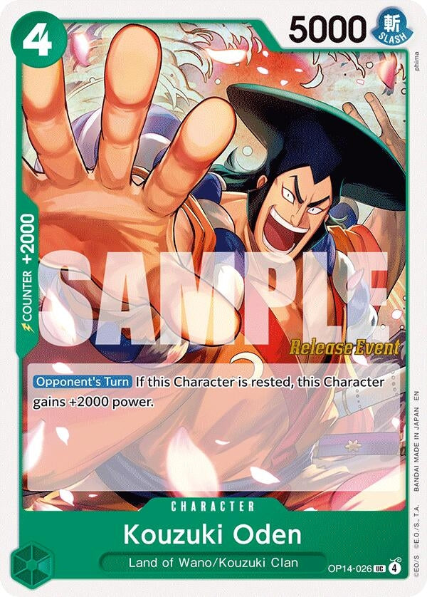 Image for Kouzuki Oden (OP14-026) (The Azure Sea's Seven Release Event Cards) - One Piece Card Game