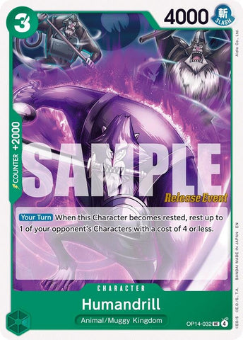 Image for Humandrill (OP14-032) (The Azure Sea's Seven Release Event Cards) - One Piece Card Game
