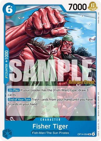 Image for Fisher Tiger (OP14-054) (The Azure Sea's Seven Release Event Cards) - One Piece Card Game