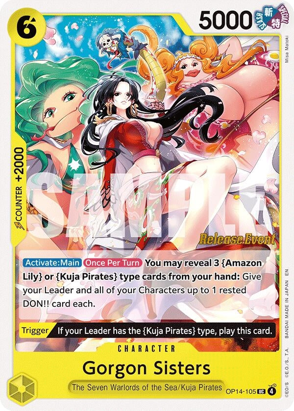 Image for Gorgon Sisters (OP14-105) (The Azure Sea's Seven Release Event Cards) - One Piece Card Game