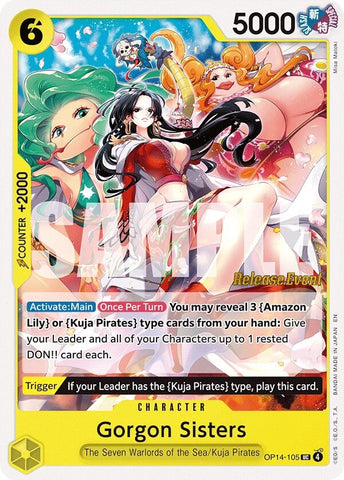 Image for Gorgon Sisters (OP14-105) (The Azure Sea's Seven Release Event Cards) - One Piece Card Game