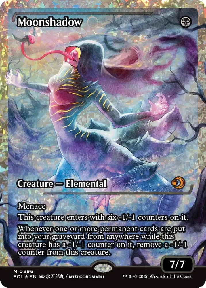 Image for Moonshadow (0396) (Showcase) (Fracture Foil) (396) (Lorwyn Eclipsed) - Magic: The Gathering