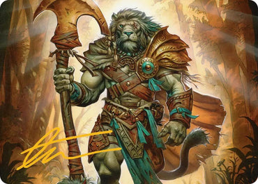 Image for Ajani, Outland Chaperone Art Card (Gold-Stamped Signature) (28) (Lorwyn Eclipsed) - Magic: The Gathering