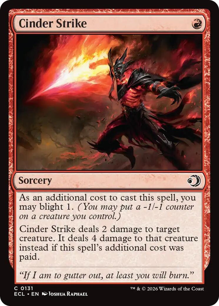 Image for Cinder Strike (131) (Lorwyn Eclipsed) - Magic: The Gathering