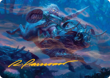 Image for Bristlebane Outrider Art Card (Gold-Stamped Signature) (18) (Lorwyn Eclipsed) - Magic: The Gathering