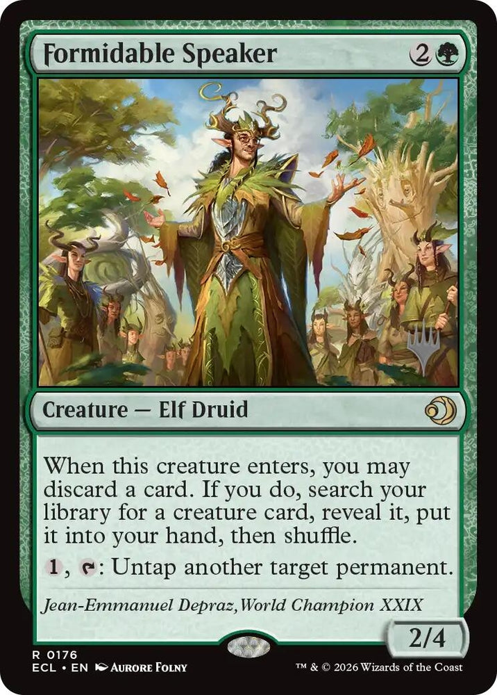 Image for Formidable Speaker (176) (Promo Pack: Lorwyn Eclipsed) (PPECL) - Magic: The Gathering