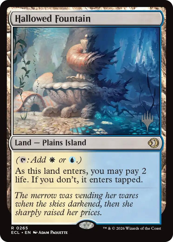 Image for Hallowed Fountain (265) (Promo Pack: Lorwyn Eclipsed) (PPECL) - Magic: The Gathering