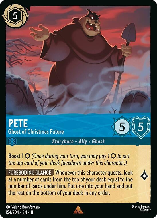 Image for Pete - Ghost of Christmas Future (154/204) - Disney Lorcana