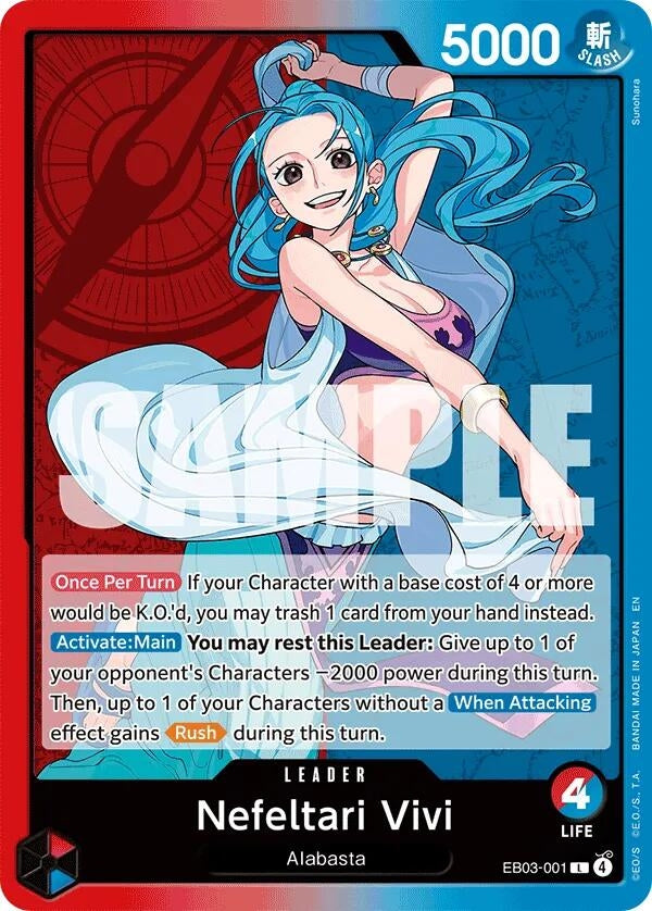 Image for Nefeltari Vivi (001) (EB03-001) (Extra Booster: One Piece Heroines Edition) - One Piece Card Game