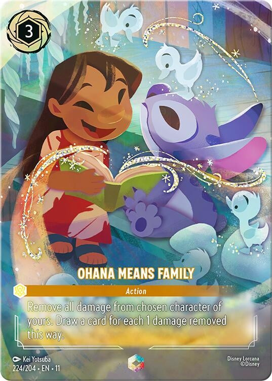 Image for Ohana Means Family (Enchanted) (224/204) - Disney Lorcana