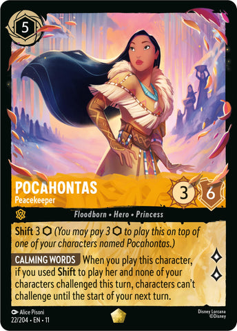Image for Pocahontas - Peacekeeper (22/204) - Disney Lorcana