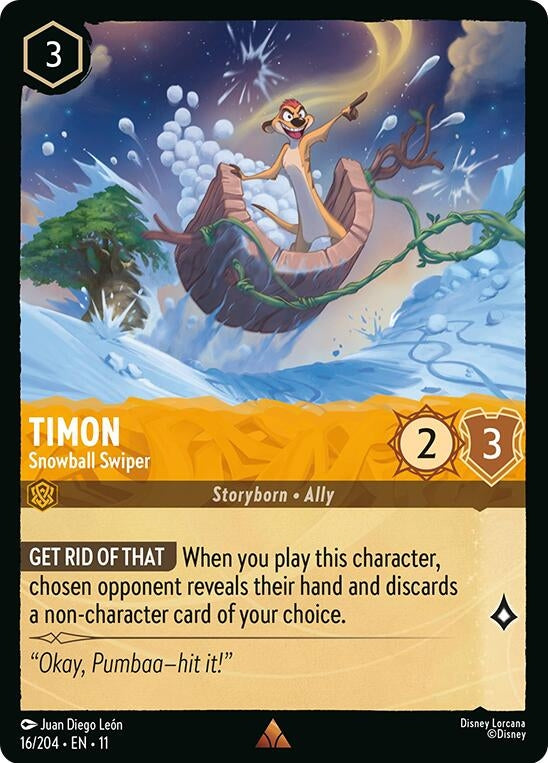 Image for Timon - Snowball Swiper (16/204) - Disney Lorcana