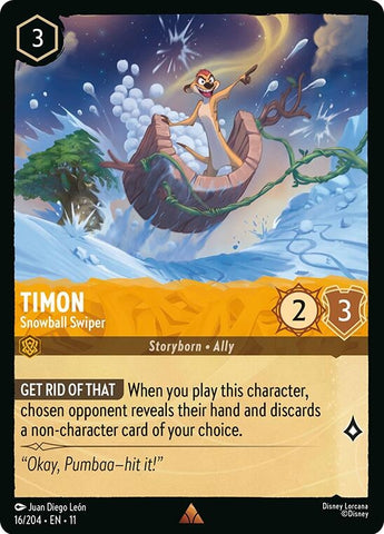 Image for Timon - Snowball Swiper (16/204) - Disney Lorcana