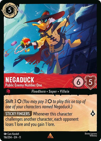 Image for Negaduck - Public Enemy Number One (116/204) - Disney Lorcana