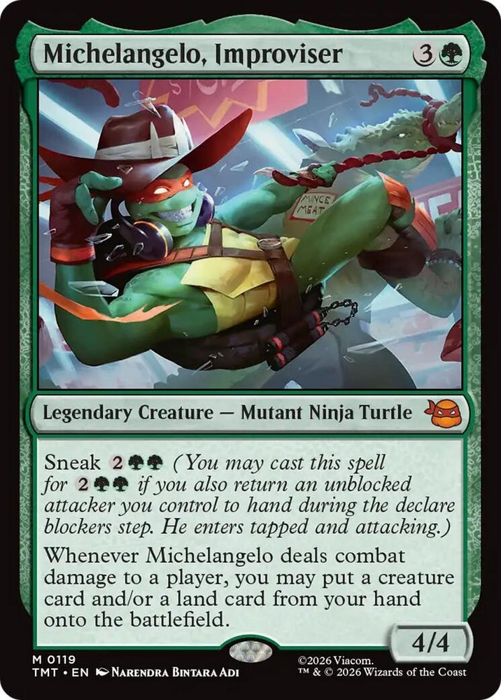 Image for Michelangelo, Improviser (119) (Teenage Mutant Ninja Turtles) - Magic: The Gathering