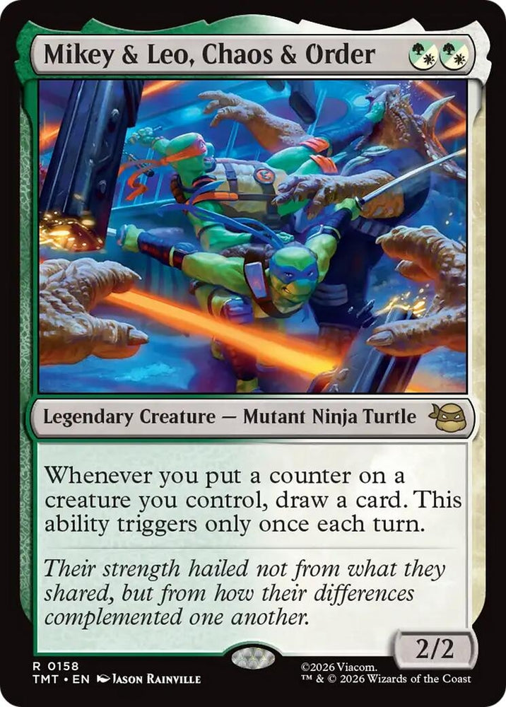 Image for Mikey & Leo, Chaos & Order (158) (Teenage Mutant Ninja Turtles) - Magic: The Gathering