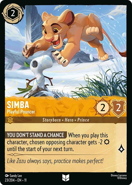 Image for Simba - Playful Pouncer (23/204) - Disney Lorcana