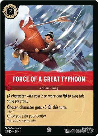 Image for Force of a Great Typhoon (128/204) - Disney Lorcana